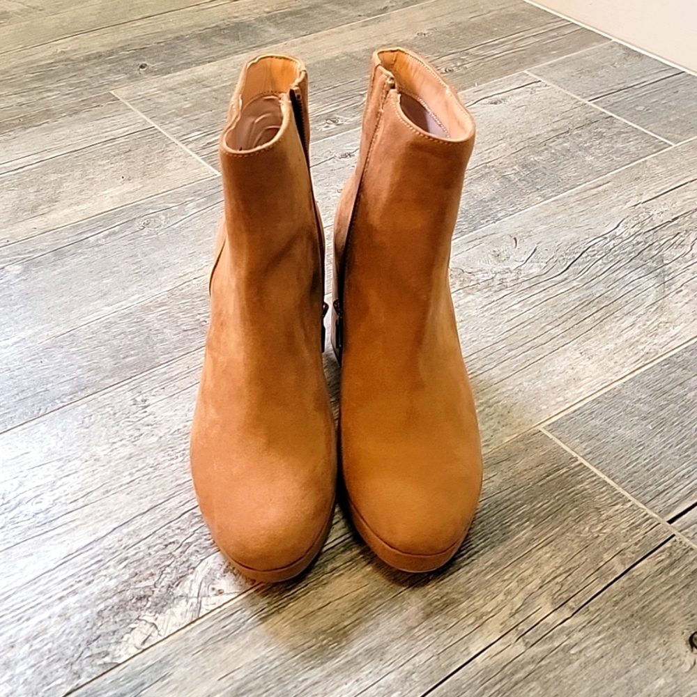 A New Day Tan 3inch Heel Ankle Booties